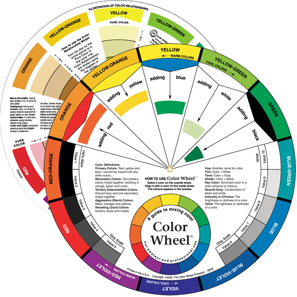 The Color Wheel Company  Color Theory, Color Relationships and