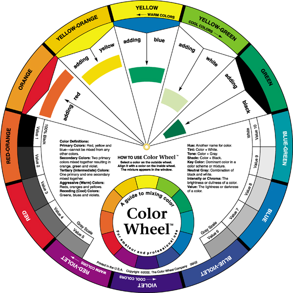 Free Printable Color Wheel Charts (Free PDF Downloads)  Color wheel art,  Color wheel art projects, Color wheel
